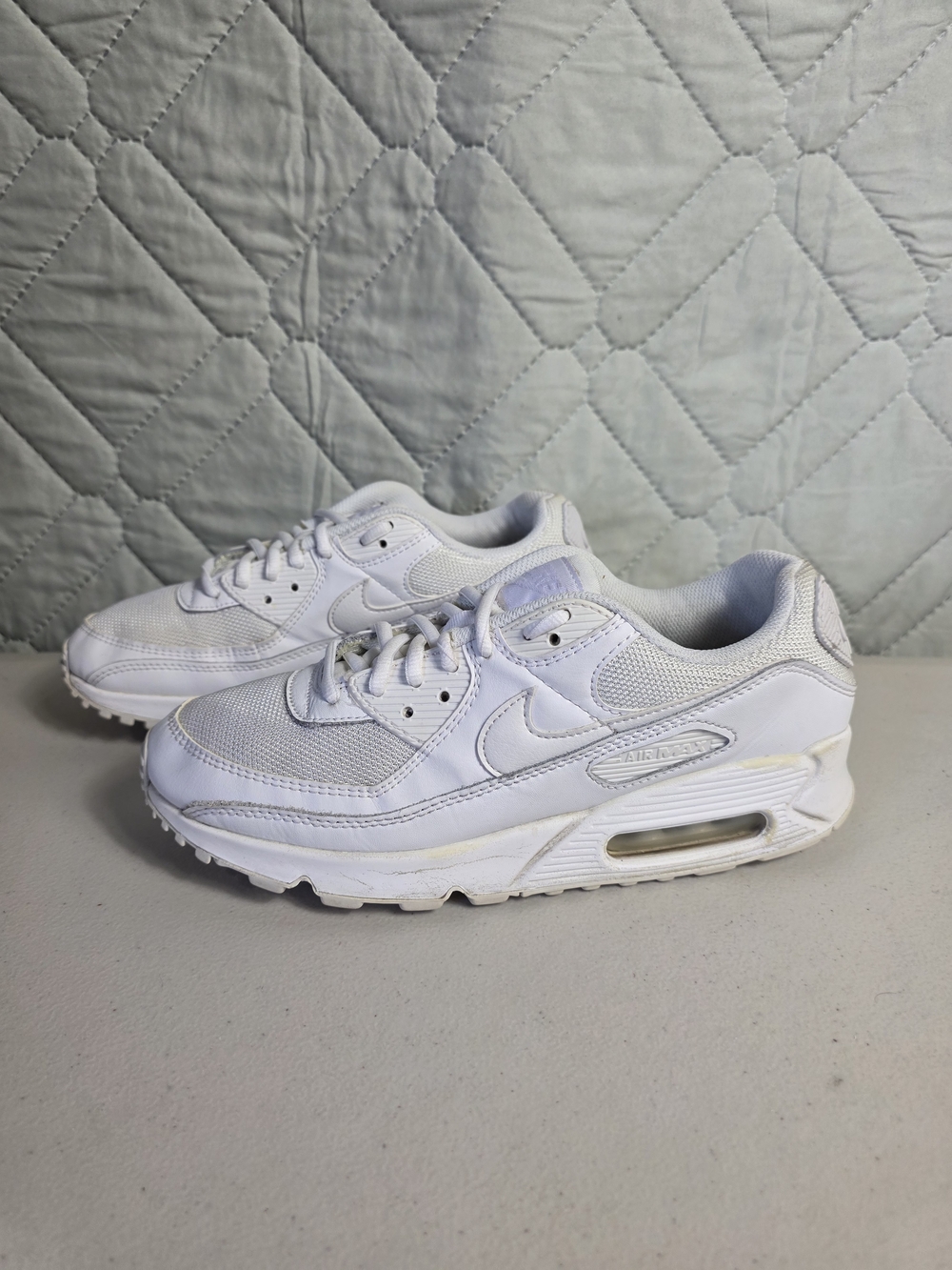 Nike Air Max 90 Twist Triple White Women Size 10 Athletic Sneakers